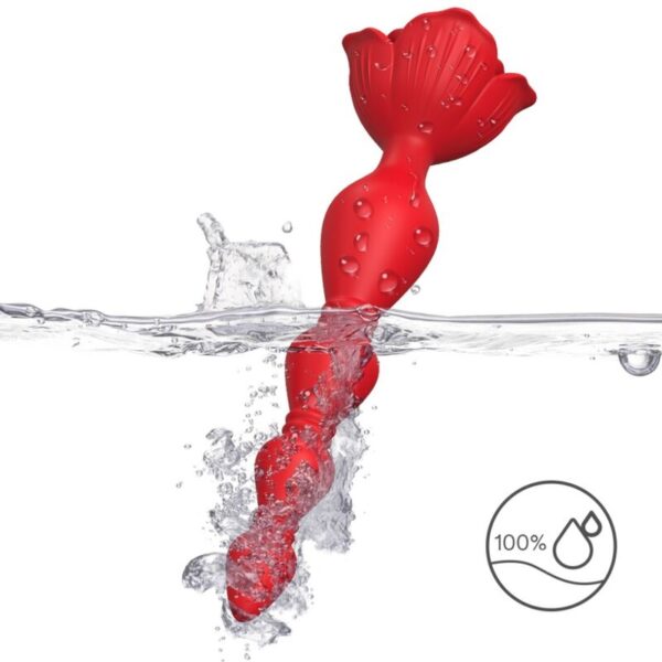 Armony - Rosa Vibrador Pagoda & Plug Anal Rojo - Imagen 3