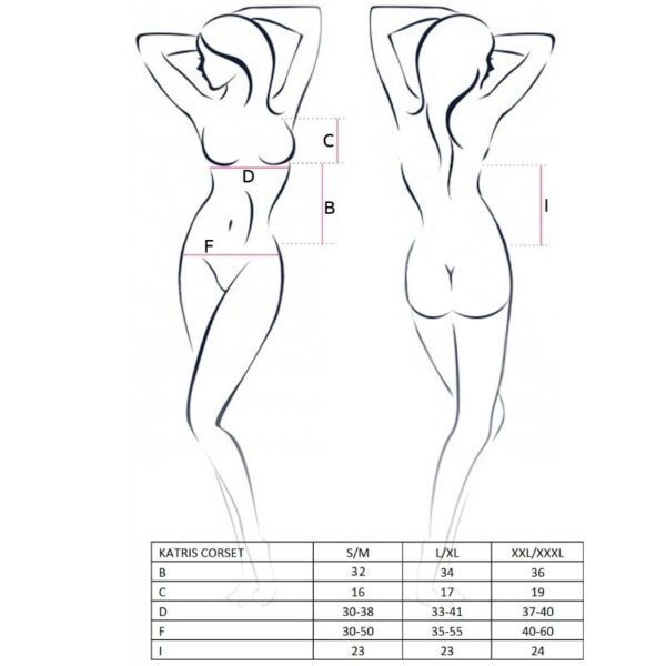 Passion - Woman Katriss Corset Negro Talla L/Xl - Imagen 3