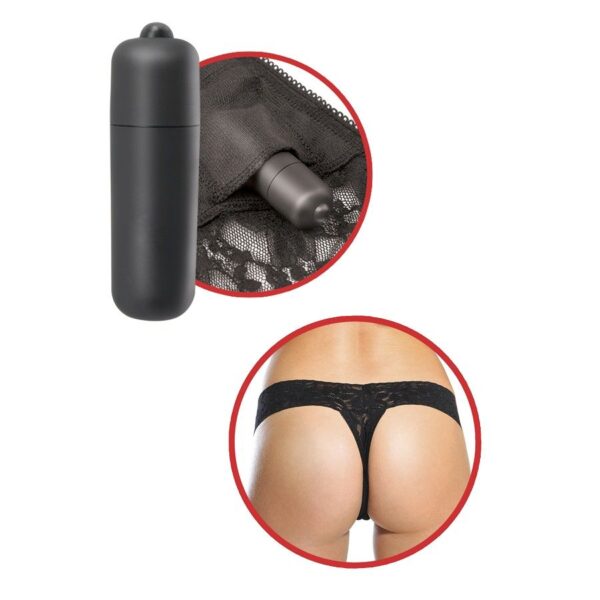 Fetish Fantasy Series - Tanga De Encaje Negro Con Vibrador - Imagen 3