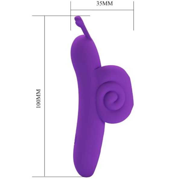 Pretty Love - Snail Poderoso Estimulador De Dedo Morado - Imagen 5