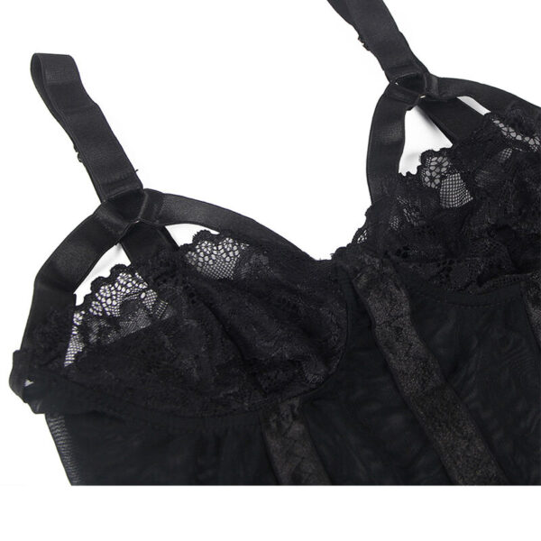 Subblime - Teddy Con Liguero Detalle Tiras Pecho Negro S/M - Imagen 8