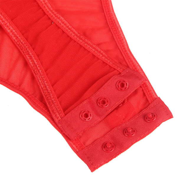 Subblime - Teddy Con Liguero Detalle Tiras Pecho Rojo S/M - Imagen 9