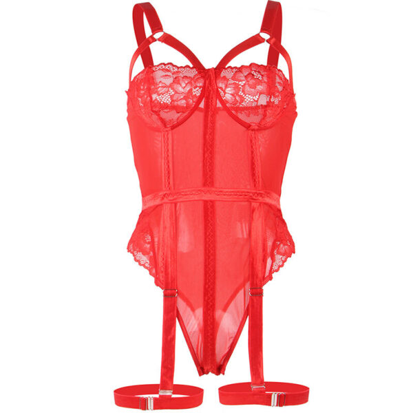 Subblime - Teddy Con Liguero Detalle Tiras Pecho Rojo L/Xl - Imagen 4