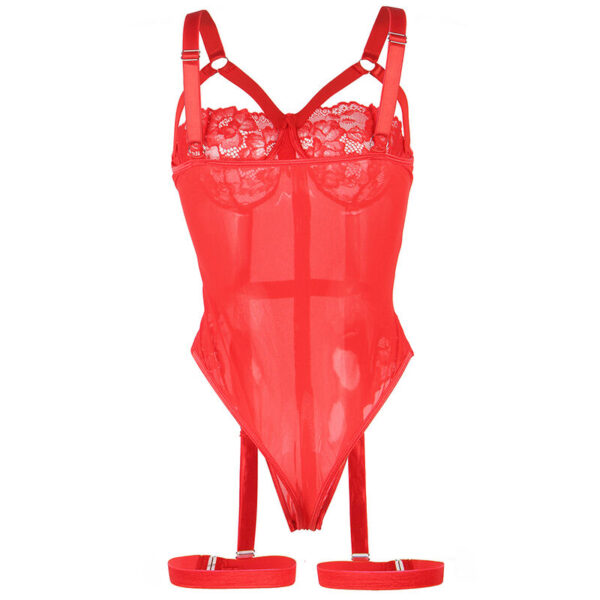 Subblime - Teddy Con Liguero Detalle Tiras Pecho Rojo L/Xl - Imagen 5