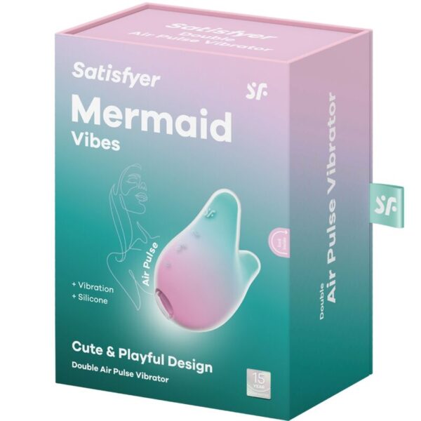 🧜‍♀️ Satisfyer Mermaid Vibes: Estimulador & Vibrador Menta y Rosa - Imagen 4