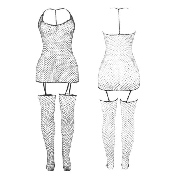 Subblime - 951955 Bodystocking De Rejilla Brillante Talla Única - Imagen 4