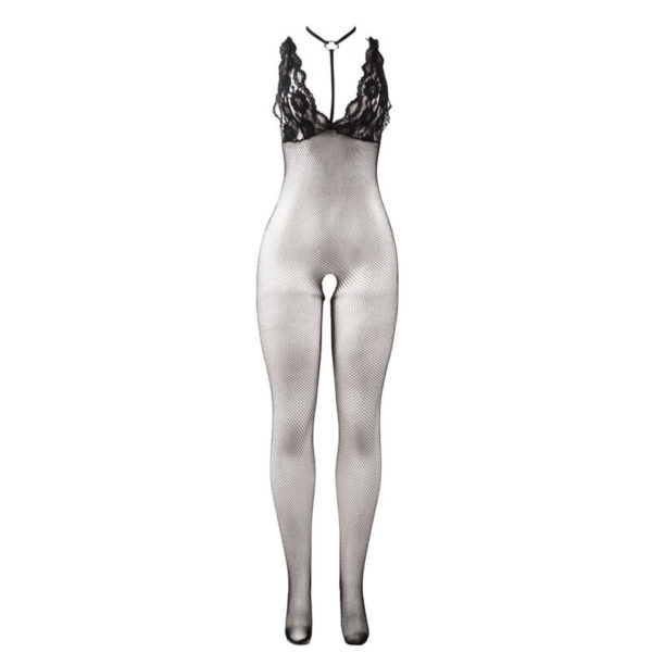 Subblime - 951993 Bodystocking Crotchless De Rejilla Transparente Negro Talla Única - Imagen 5