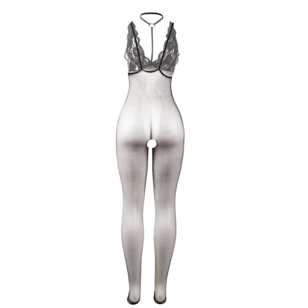 Subblime - 951993 Bodystocking Crotchless De Rejilla Transparente Negro Talla Única - Imagen 6