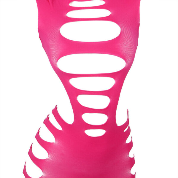 Subblime - 952273 Bodystocking De Rejilla Elstico Manga Larga Rosa Talla Única - Imagen 4