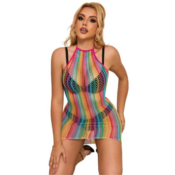 Subblime - 952341 Bodystocking De Rejilla Arcoiris Talla Única - Imagen 3
