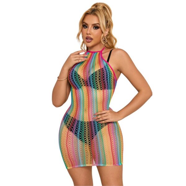Subblime - 952341 Bodystocking De Rejilla Arcoiris Talla Única - Imagen 4