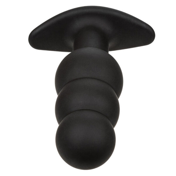 Calexotics - Rock Bottom Plug Anal Con Cuentas 10 Vibraciones Silicona Negro - Imagen 5