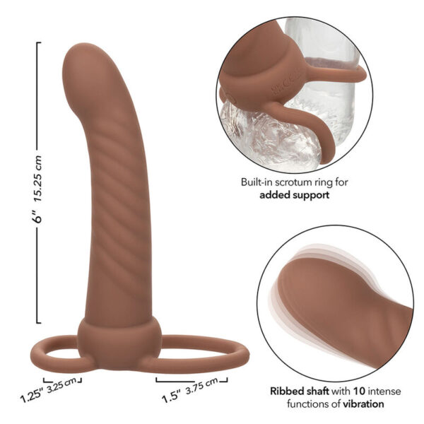 Calexotics - Maxx Doble Penetrador Acanalado 10 Vibraciones Mulato - Imagen 8