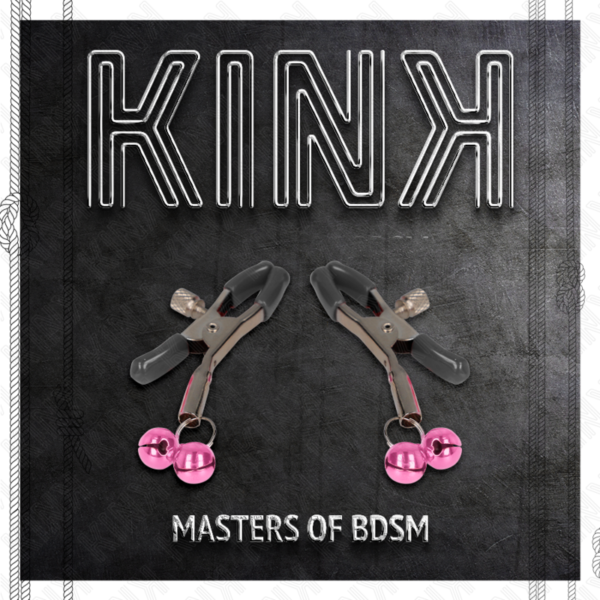 Kink - Pinzas Para Pezones Con Doble Campanilla Rosa 6 Cm - Imagen 5