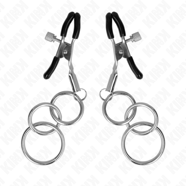Kink - Pinzas Para Pezones Con 3 Aros 6 Cm - Imagen 2