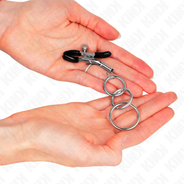 Kink - Pinzas Para Pezones Con 3 Aros 6 Cm - Imagen 3