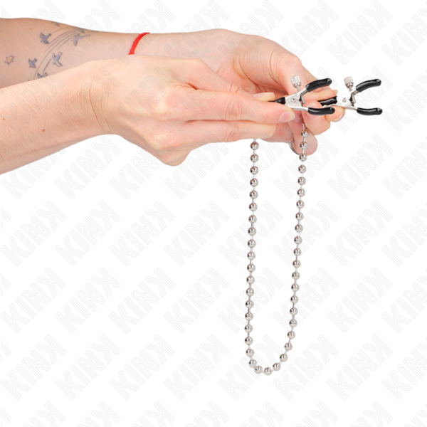 Kink - Pinzas Para Pezones Con Cadena De Bolas 30 Cm - Imagen 4