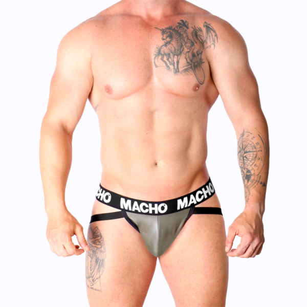 Macho - Mx27Gr Jock Cuero Gris Beige S - Imagen 7