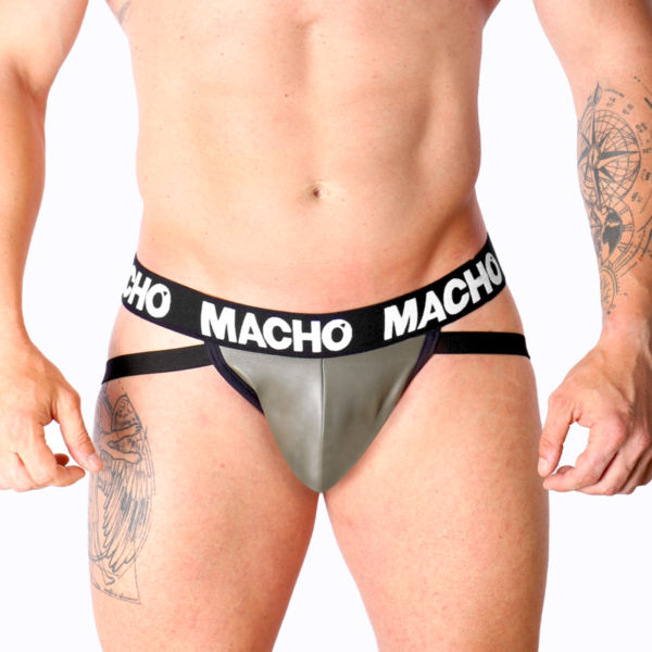 Macho - Mx27Gr Jock Cuero Gris Beige S - Imagen 3