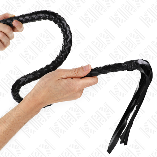 Kink - Látigo De Serpiente Con Anillo De Mano Negro 65 Cm - Imagen 2