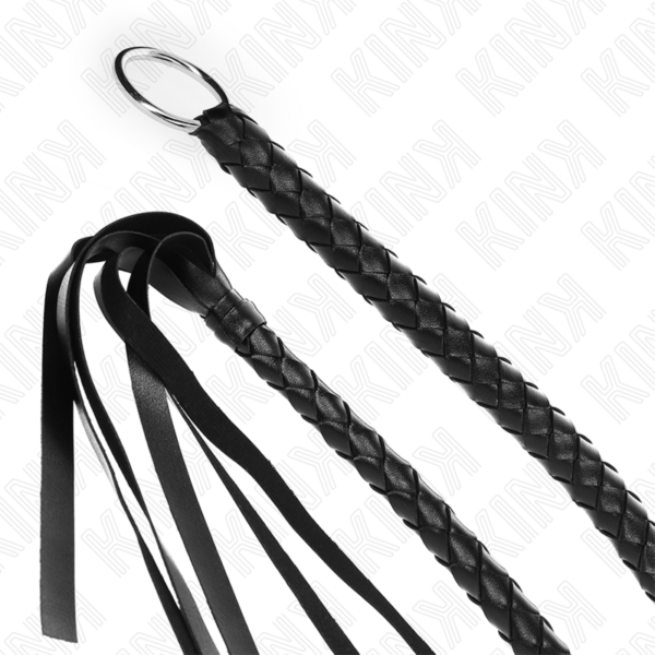 Kink - Látigo De Serpiente Con Anillo De Mano Negro 65 Cm - Imagen 4