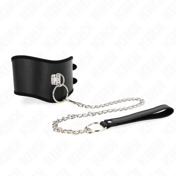 Kink - Collar Con Correa 65 Cm Ancho Negro Ajustable 40-55 Cm X 10 Cm