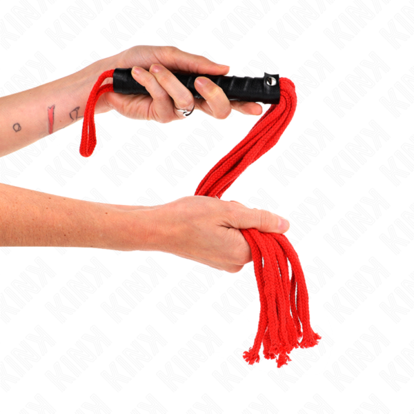 Kink - Látigo De Cuerda Rojo 56 Cm - Imagen 4