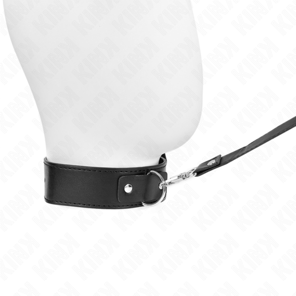 Kink - Collar Con Correa 116 Cm Fino Negro Ajustable 32-50 Cm X 8 Cm - Imagen 5