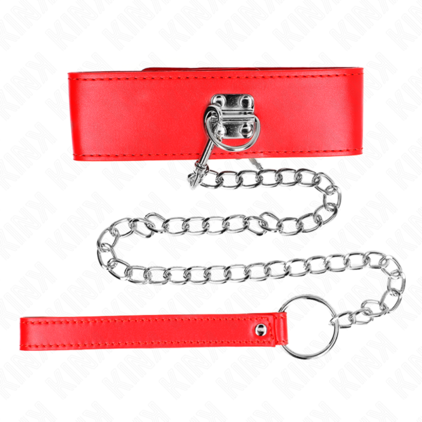 Kink - Collar Con Correa 65 Cm Ancho Rojo Ajustable 33.5-41 Cm X 5 Cm - Imagen 3