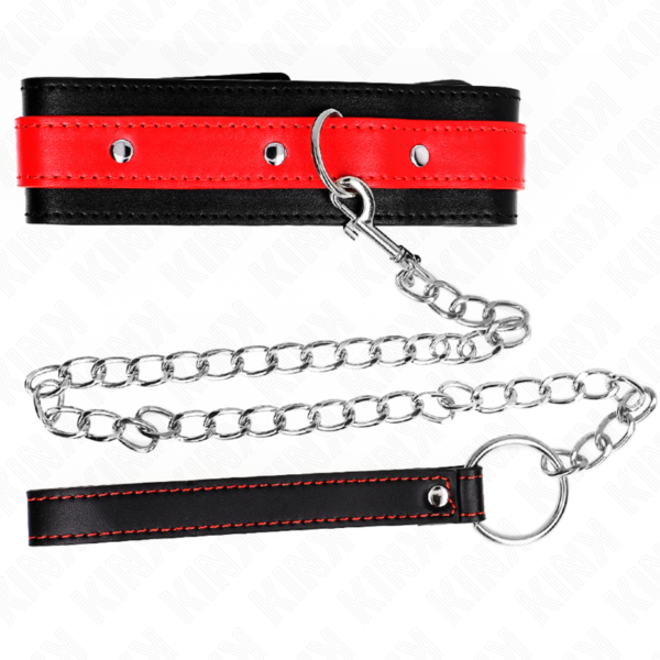 Kink - Collar Con Correa 65 Cm Rojo Ajustable 36-43 Cm X 5 Cm - Imagen 5