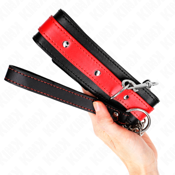 Kink - Collar Con Correa 65 Cm Rojo Ajustable 36-43 Cm X 5 Cm - Imagen 4