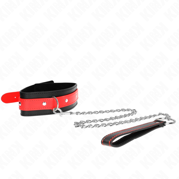 Kink - Collar Con Correa 65 Cm Rojo Ajustable 36-43 Cm X 5 Cm - Imagen 2