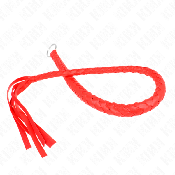 Kink - Látigo De Serpiente Con Anillo De Mano Rojo 65 Cm - Imagen 5