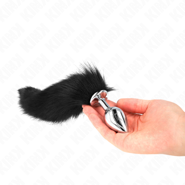 Kink - Plug Anal Talla M 8 X 3.5 Cm Con Cola Sintética 40 Cm Negro - Imagen 3