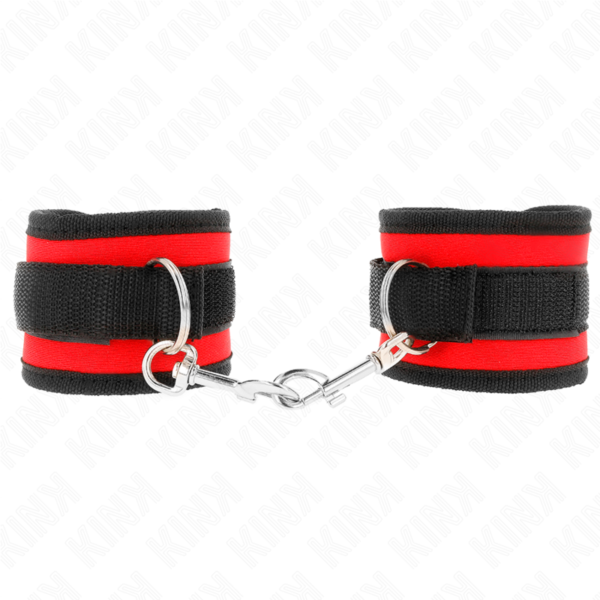 Kink - Muñequeras Nylon Rojo-Negro Modelo 2 Ajustable 18-35 Cm X 6 Cm