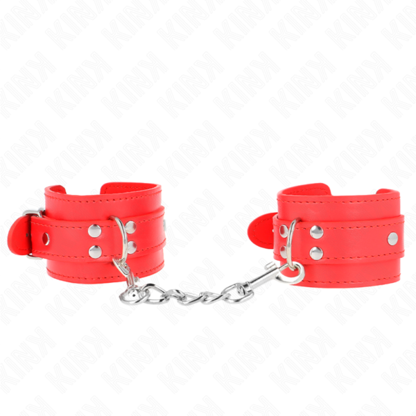 Kink - Muñequeras Sencillas Rojo Ajustable 20-23 Cm X 5.5 Cm