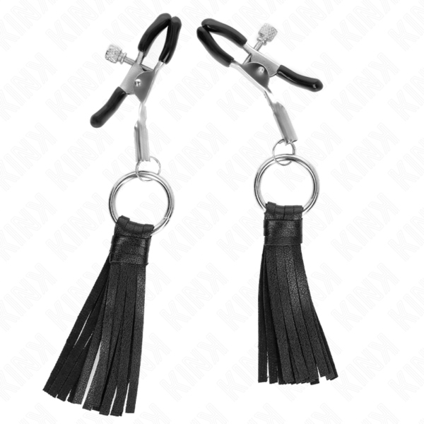 Kink - Pinzas Para Pezones Con Borlas De Polipiel 6 Cm - Imagen 2