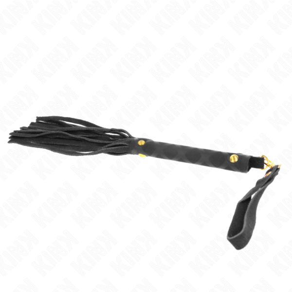 Kink - Látigo Mini Piel De Ante Negro 30 Cm - Imagen 5