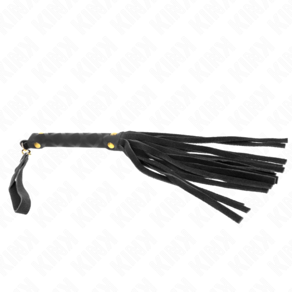 Kink - Látigo Mini Piel De Ante Negro 30 Cm - Imagen 4