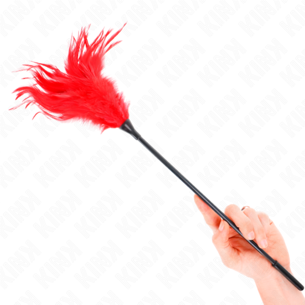 Kink - Plumas Múltiples Para Cosquillas Rojo 45 Cm - Imagen 4