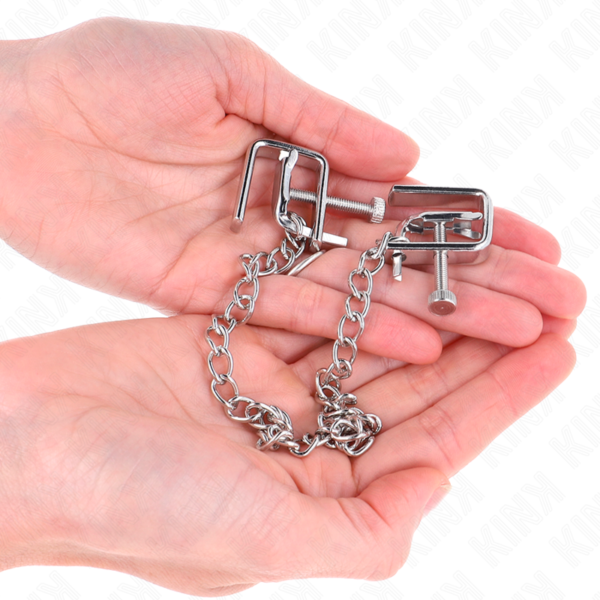 Kink - Pinzas Para Pezones Compresora Tornillo De Banco Con Cadena 30 Cm - Imagen 2