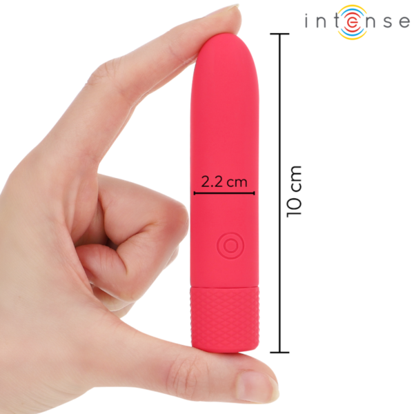 Intense - Symone Bala Vibradora Recargable Por Usb 8 Vibraciones Rojo 10 X 2.2 Cm - Imagen 5