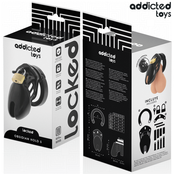 ADDICTED TOYS LOCKED - OBSIDIAN HOLD JAULA PARA PENE TALLA S - Imagen 6