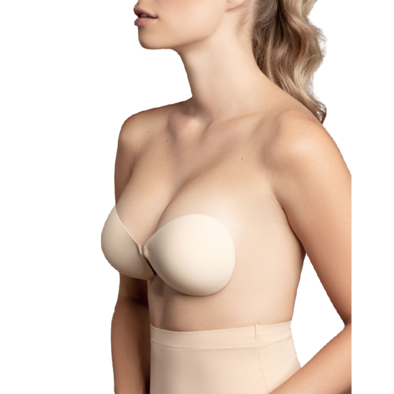 BYE-BRA – SUJETADOR INVISIBLE BEIGE COPA D