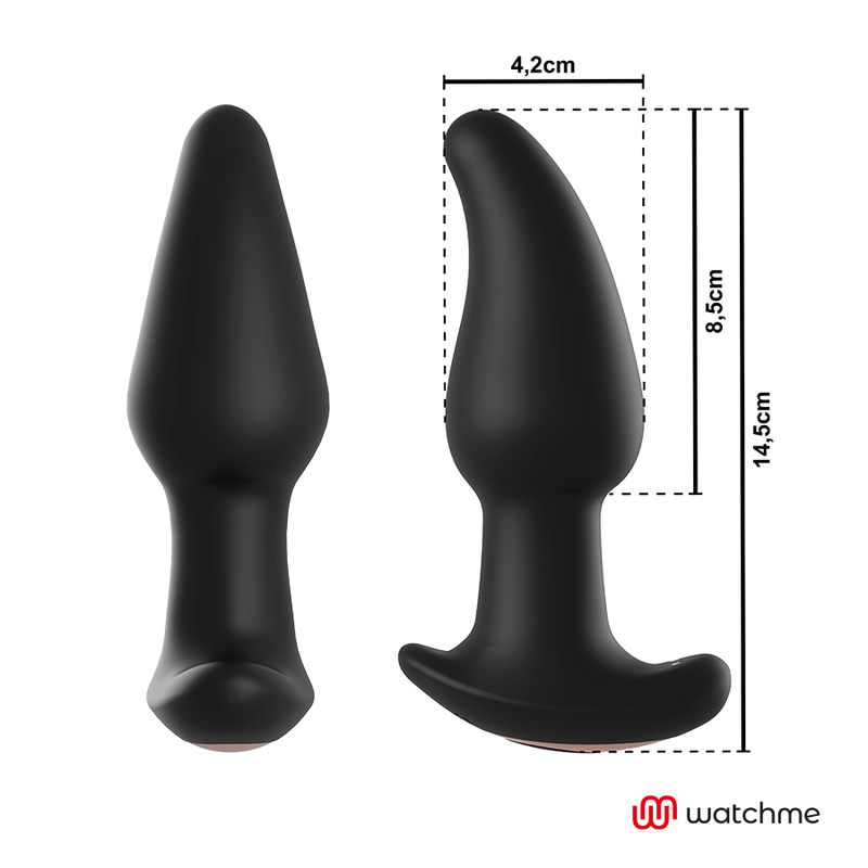 ANBIGUO - WATCHME CONTROL REMOTO PLUG ANAL VIBRADOR CON ROTACIÓN DE PERLAS AMADEUS - Imagen 6