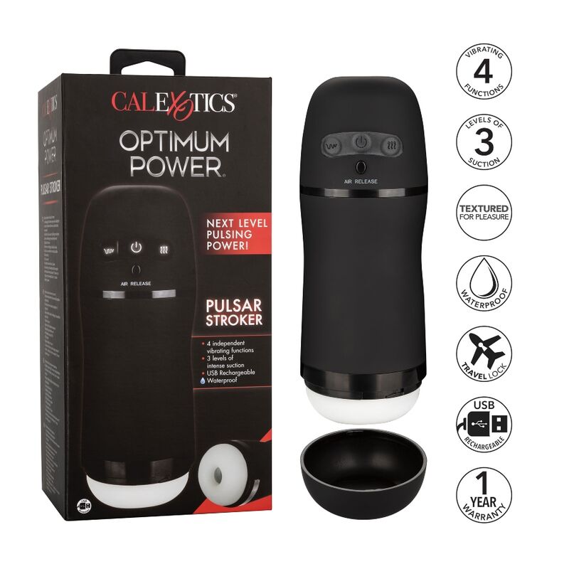 CALEXOTICS - OPTIMUM POWER MASTURBADOR CON VIBRACIÓN Y SUCCIONADOR - Imagen 2