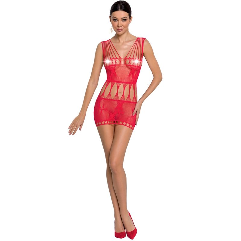 PASSION – WOMAN BS090 BODYSTOCKING ROJO TALLA ÚNICA
