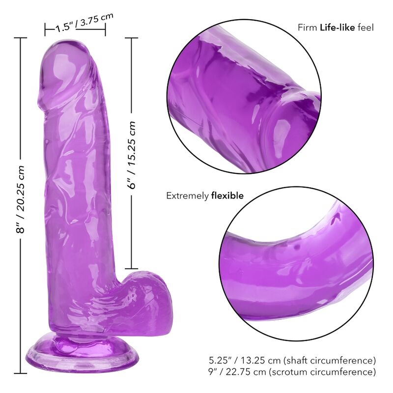 CALEXOTICS - SIZE QUEEN DILDO LILA 15.3 CM - Imagen 6