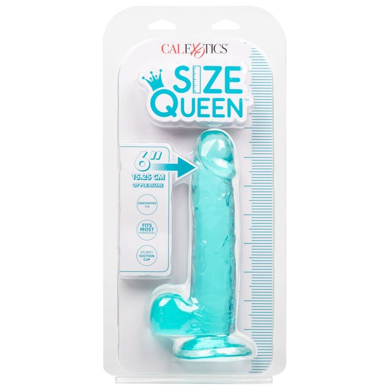 CALEXOTICS - SIZE QUEEN DILDO AZUL 15.3 CM - Imagen 5