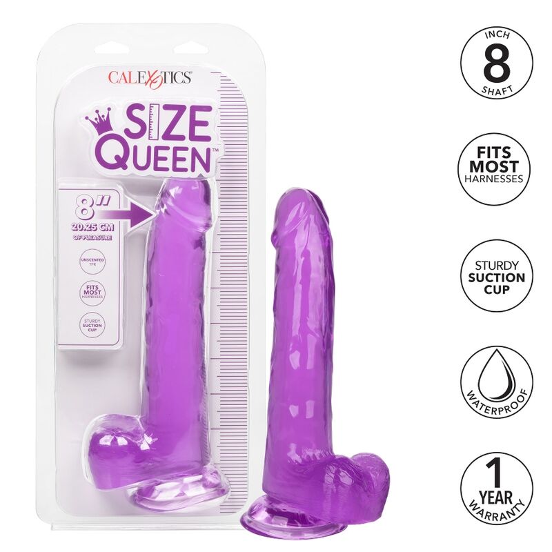 CALEXOTICS - SIZE QUEEN DILDO LILA 20.3 CM - Imagen 3